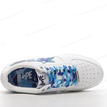 Billige Sko A BATHING APE BAPE STA ‘Hvid Blå’ 1H20191045-BLU