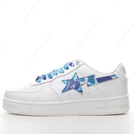 Billige Sko A BATHING APE BAPE STA ‘Hvid Blå’ 1H20191045-BLU