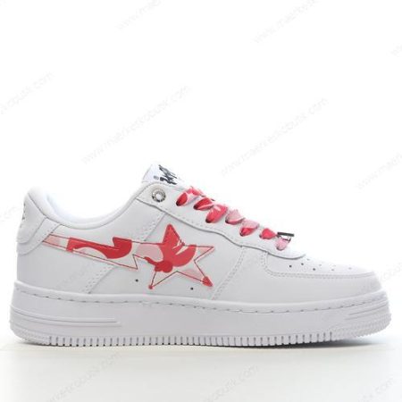 Billige Sko A BATHING APE BAPE STA ‘Hvid Rød’ 1I70191005-PNK