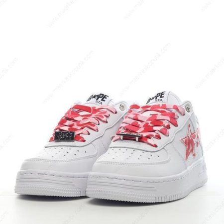 Billige Sko A BATHING APE BAPE STA ‘Hvid Rød’ 1I70191005-PNK