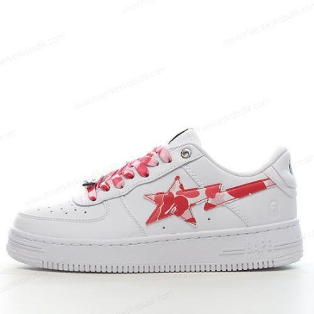 Billige Sko A BATHING APE BAPE STA ‘Hvid Rød’ 1I70191005-PNK