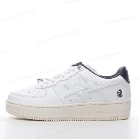 Billige Sko A BATHING APE BAPE STA ‘Hvid Sølv Sort’ 1H70-191-022