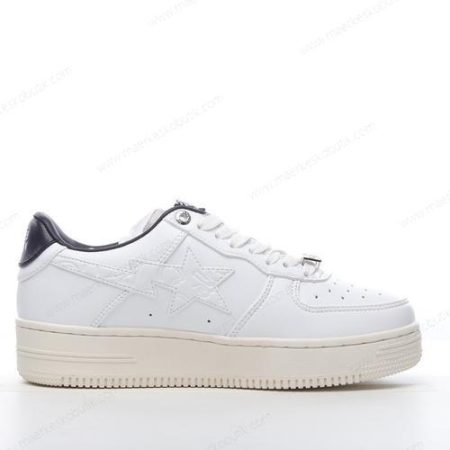 Billige Sko A BATHING APE BAPE STA ‘Hvid Sølv Sort’ 1H70-191-022