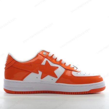 Billige Sko A BATHING APE BAPE STA ‘Orange Hvid’ 1H70291001-ORG