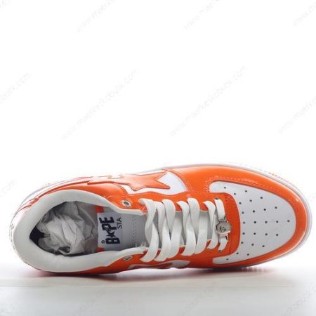 Billige Sko A BATHING APE BAPE STA ‘Orange Hvid’ 1H70291001-ORG