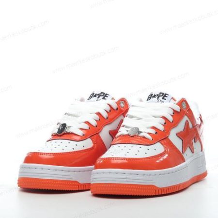 Billige Sko A BATHING APE BAPE STA ‘Orange Hvid’ 1I70-291-0011I70-191-002