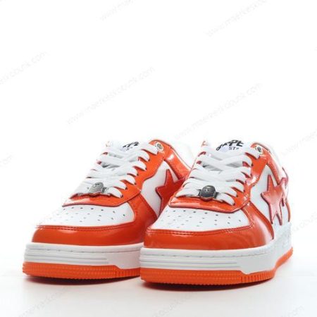 Billige Sko A BATHING APE BAPE STA ‘Orange Hvid’ 1I70191002-ORG