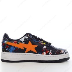 Billige Sko A BATHING APE BAPE STA ‘Sort Orange Hvid’ 1I20-291-009