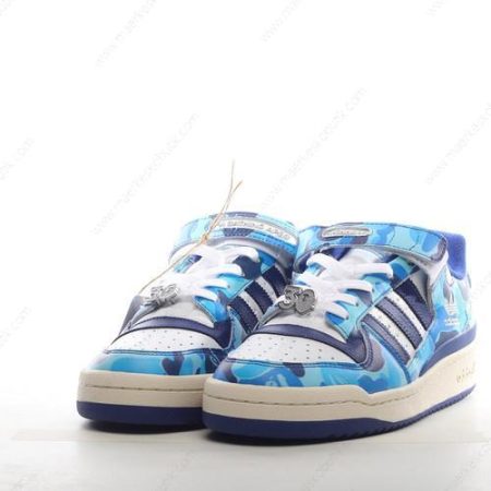 Billige Sko Adidas Forum Low X BAPE ‘Blå’ ID4772