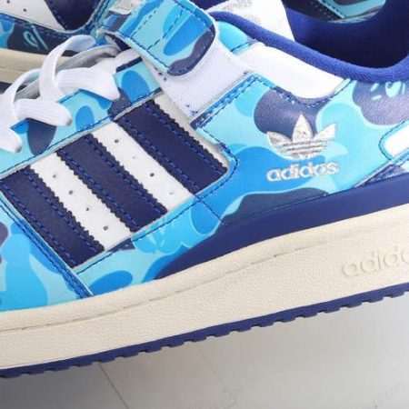 Billige Sko Adidas Forum Low X BAPE ‘Blå’ ID4772