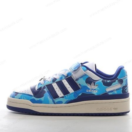 Billige Sko Adidas Forum Low X BAPE ‘Blå’ ID4772