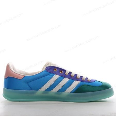 Billige Sko Adidas Gazelle x Gucci ‘Blå Hvid’ 707867U7R103660