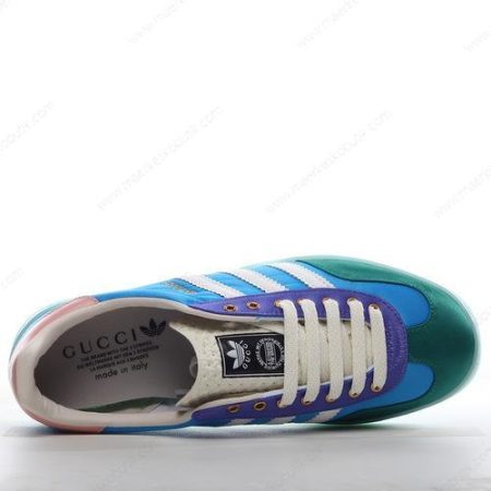 Billige Sko Adidas Gazelle x Gucci ‘Blå Hvid’ 707867U7R103660