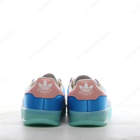 Billige Sko Adidas Gazelle x Gucci ‘Blå Hvid’ 707867U7R103660