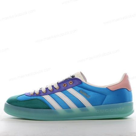 Billige Sko Adidas Gazelle x Gucci ‘Blå Hvid’ 707867U7R103660