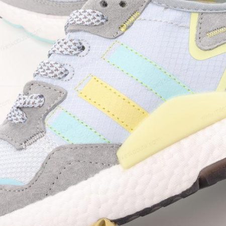 Billige Sko Adidas Nite Jogger ‘Grå Blå Gul’ FX7460