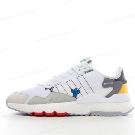 Billige Sko Adidas Nite Jogger ‘Hvid Grå Gul’ HP9113