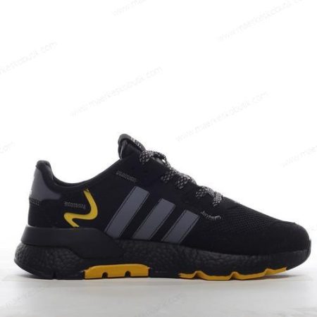 Billige Sko Adidas Nite Jogger ‘Sort Grå Gul’ FV6571