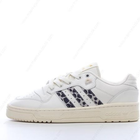 Billige Sko Adidas Rivalry Animal Print Leather Trainers ‘Hvid Sort’