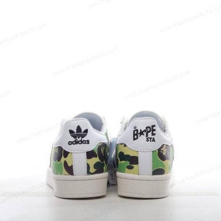 Billige Sko Adidas Superstar 80s x BAPE ‘Grå Hvid Grøn’