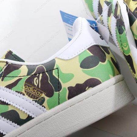 Billige Sko Adidas Superstar 80s x BAPE ‘Grå Hvid Grøn’