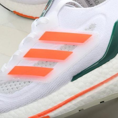 Billige Sko Adidas Ultra boost 21 ‘Hvid Orange Grå’ GX7966