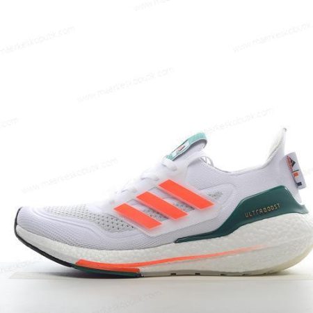 Billige Sko Adidas Ultra boost 21 ‘Hvid Orange Grå’ GX7966