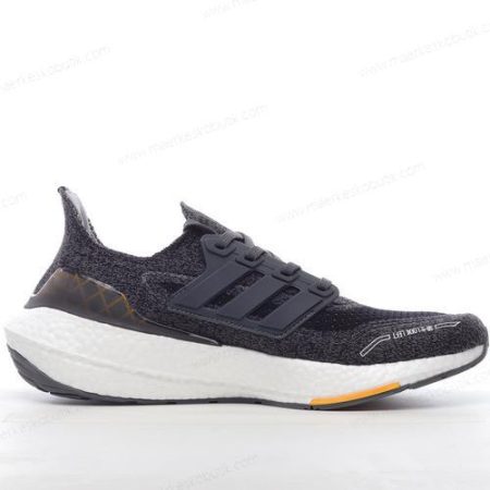 Billige Sko Adidas Ultra boost 21 ‘Sort Hvid Gul’ GW5838