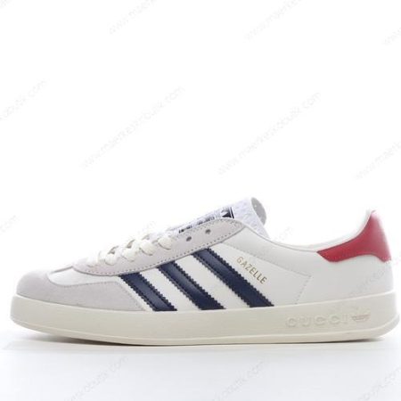 Billige Sko Adidas x Gucci Gazelle Cloud ‘Hvid Rød Blå Guld’ 707847-UTT10-9060