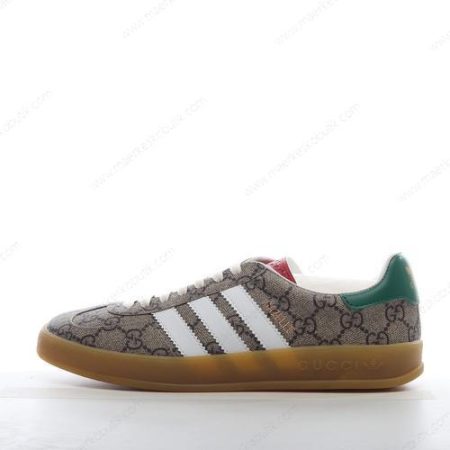 Billige Sko Adidas x Gucci Gazelle GG Monogram ‘Brun Hvid’ IE4796