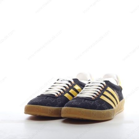 Billige Sko Adidas x Gucci Gazelle GG Monogram ‘Gul Sort’ IE2264