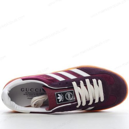 Billige Sko Adidas x Gucci Gazelle ‘Hvid Rød’ 707848-9STU0-6160