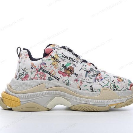 Billige Sko Balenciaga The Hacker Project Triple S x Gucci ‘Hvid Beige Gul’ 677195UL1108461