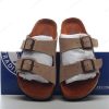 Billige Sko Birkenstock Unisex Arizona Leather Mules ‘Brun’ BK051103