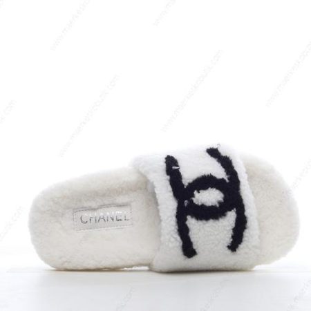 Billige Sko Chanel Slippers ‘Hvid Sort’