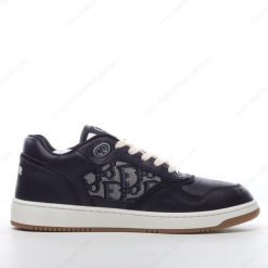 Billige Sko DIOR B27 OBLIQUE TRAINERS ‘Sort Hvid’