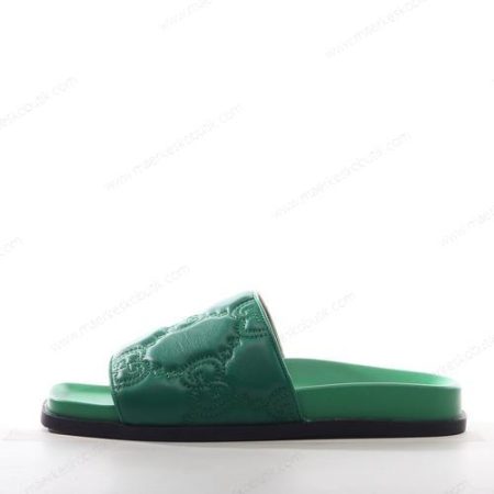 Billige Sko GUCCI GG Supreme Slides ‘Grøn’