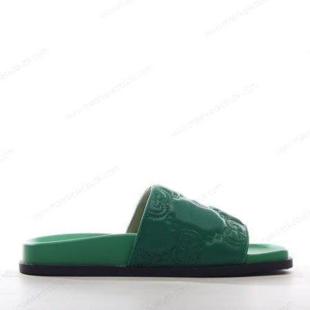 Billige Sko GUCCI GG Supreme Slides ‘Grøn’