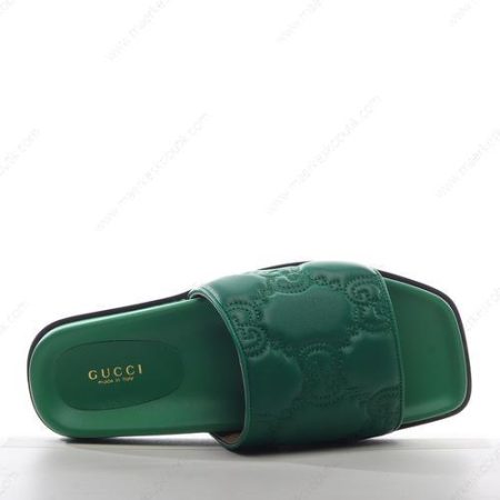 Billige Sko GUCCI GG Supreme Slides ‘Grøn’