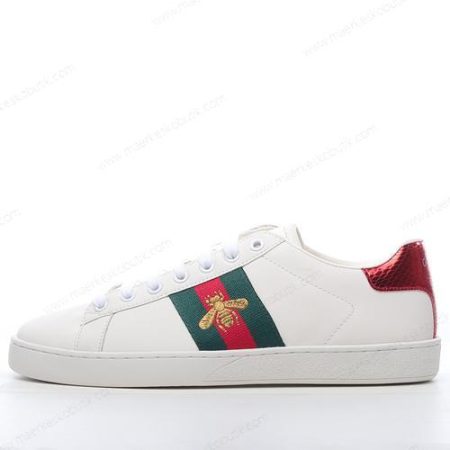 Billige Sko Gucci ACE Bee Embroidered ‘Hvid Rød’ 429446-A38G0-1284