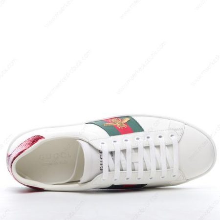 Billige Sko Gucci ACE Bee Sneakers ‘Hvid Rød’