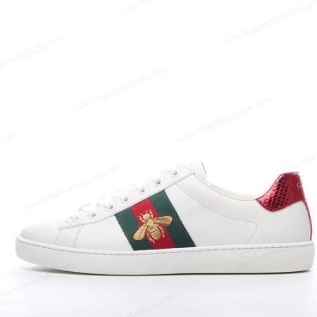 Billige Sko Gucci ACE Bee Sneakers ‘Hvid Rød’