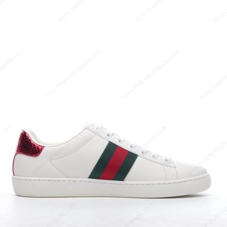 Billige Sko Gucci ACE Embroidered ‘Hvid Rød’ 456230-A38G0-9064