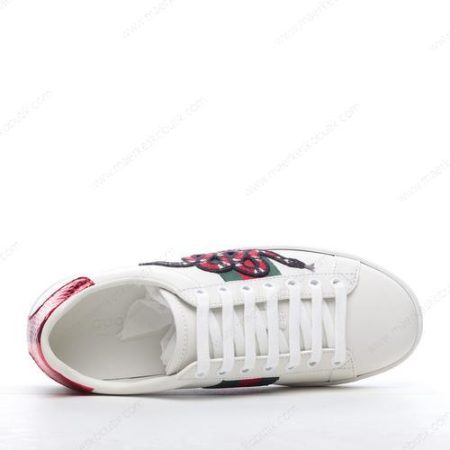 Billige Sko Gucci ACE Embroidered ‘Hvid Rød’ 456230-A38G0-9064