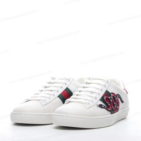 Billige Sko Gucci ACE Embroidered ‘Hvid Rød’ 456230-A38G0-9064