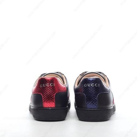 Billige Sko Gucci ACE Embroidered ‘Sort Rød’ 429446-A38G0-1284