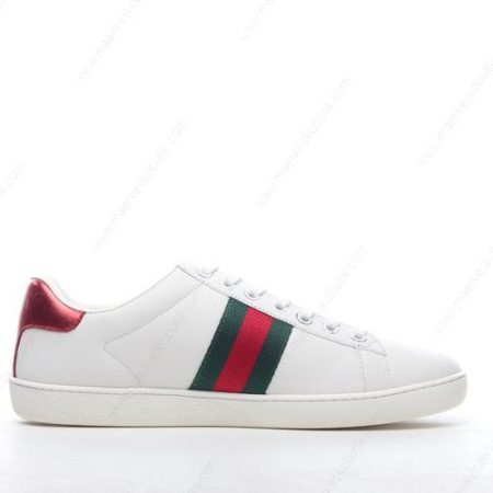 Billige Sko Gucci ACE GG Apple Patch ‘Hvid Rød’ 611376-DOPE0-9064