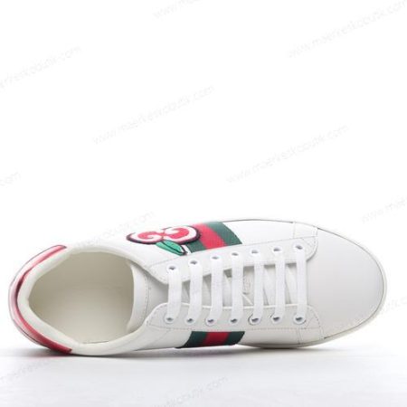 Billige Sko Gucci ACE GG Apple Patch ‘Hvid Rød’ 611376-DOPE0-9064