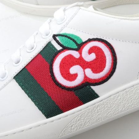 Billige Sko Gucci ACE GG Apple Patch ‘Hvid Rød’ 611376-DOPE0-9064