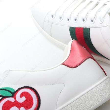 Billige Sko Gucci ACE GG Apple Patch ‘Hvid Rød’ 611376-DOPE0-9064